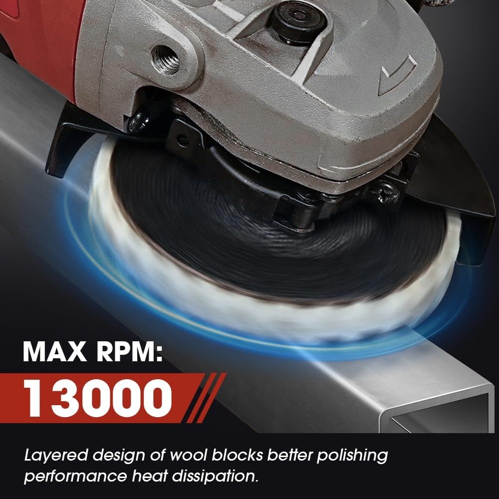 🔥 New Year Hot Sale 49% OFF✨🔧 Premium Wool Felt Polishing Flap Disc  for Angle Grinders — Mirror Finish Made Easy 🪞