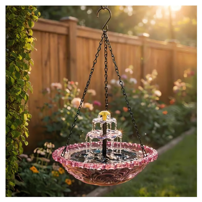 🔥2026 Spring Special Offer: 49% Off - 🐦Solar-Powered Waterfall-Style Hanging Bird Bath Fountain