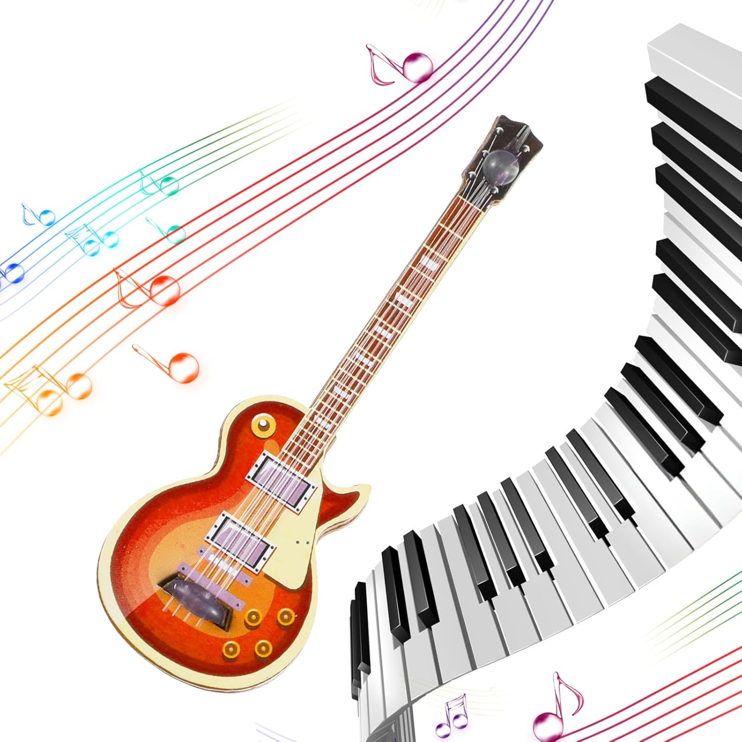 🔥 New Year Hot Sale 49% OFF🎸✨4Pcs Wooden Miniature Electric Guitar — Miniature Bass Guitar Model🎶🪵