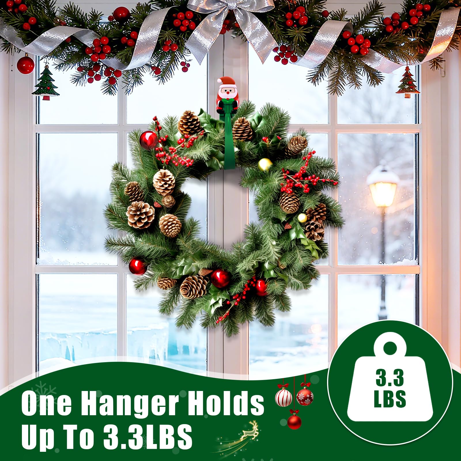 🔥Last 75pcs🎉-🎄🎅 Santa Claus Adhesive Hooks (12-Pack) — no drills, no nails, just peel, stick, and hang