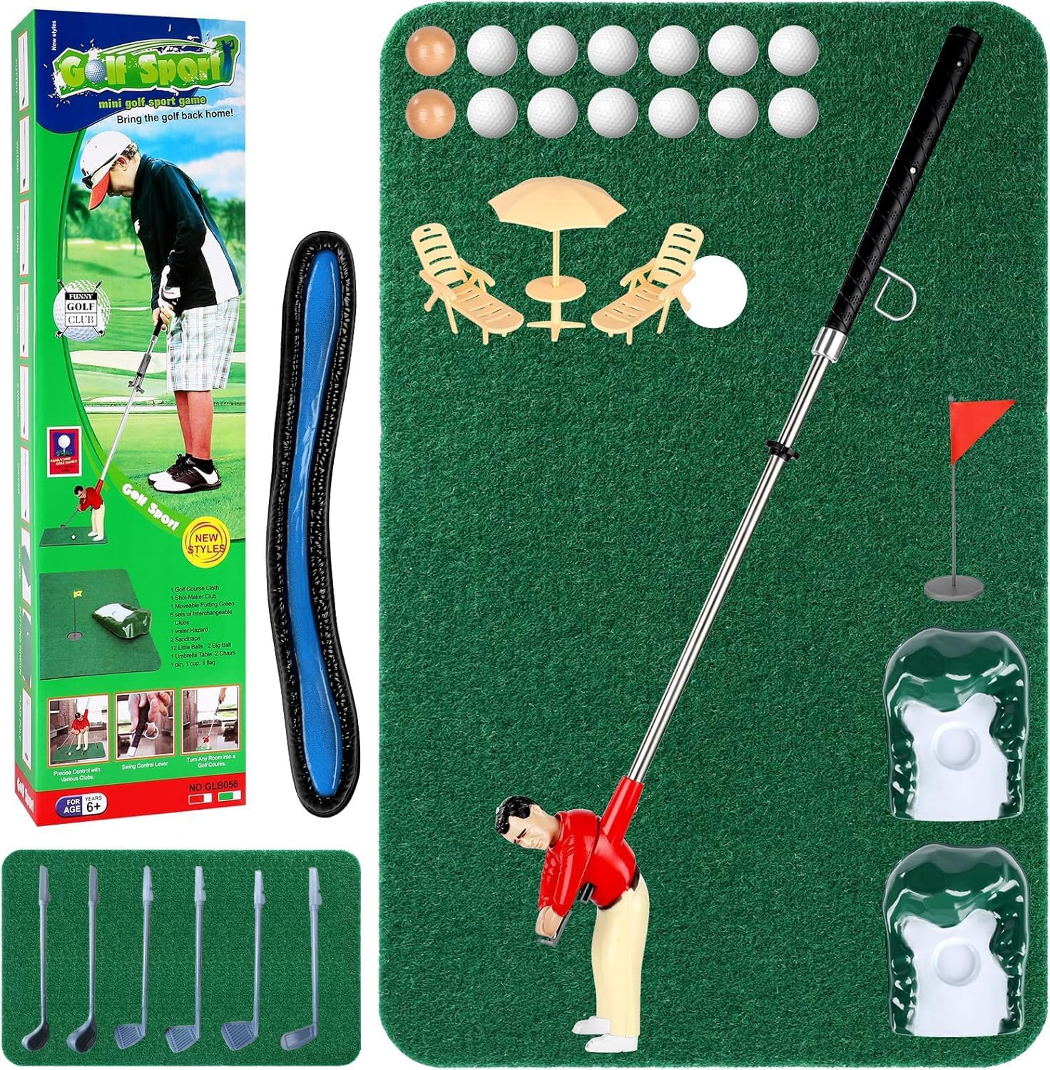 🔥LAST DAY 49% OFF🏌️‍♂️⛳Mini Golf Games - Funny Golfer Gifts for Kids, Unique Mini Golfer On A Stick😂