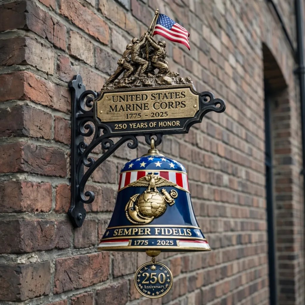 🔥Last Day 49% OFF -USMC 250th Anniversary – Semper Fidelis Collector’s Bell🦅