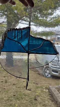 💃 ✨ Bohemian Handcrafted Stained Glass Dancer Wind Chime - Capture Window Romance