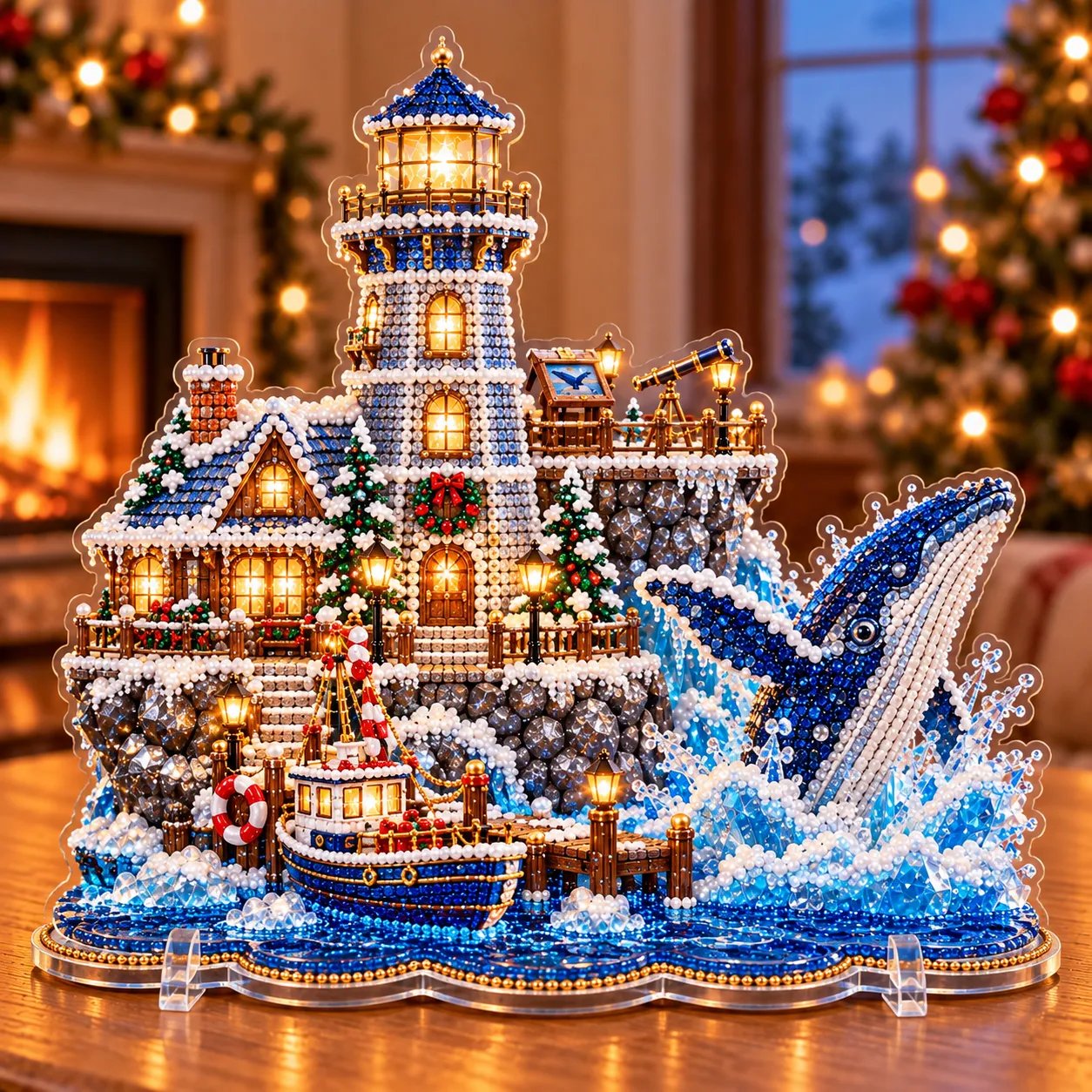 Winter Whale Watch Lighthouse design
