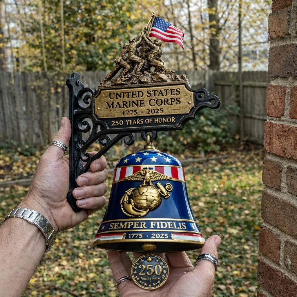 🔥Last Day 49% OFF -USMC 250th Anniversary – Semper Fidelis Collector’s Bell🦅