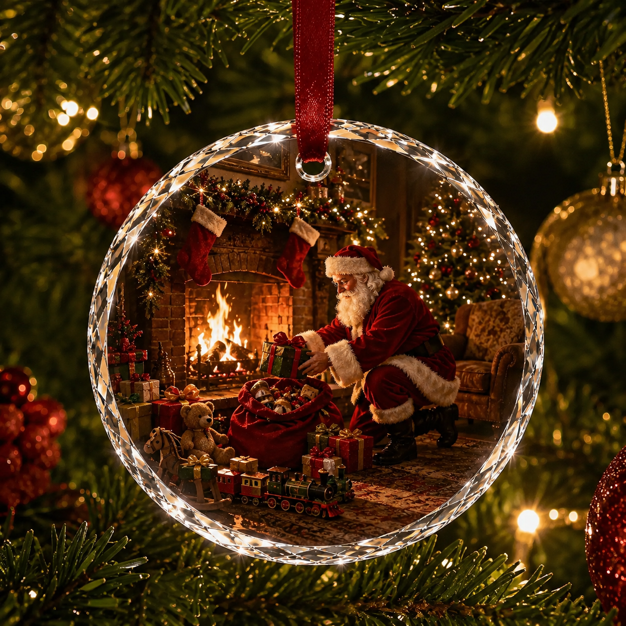 🔥Limited time 70% OFF -✨🎄Christmas Landscape Scene Ornament – Festive Holiday Hanging Decoration