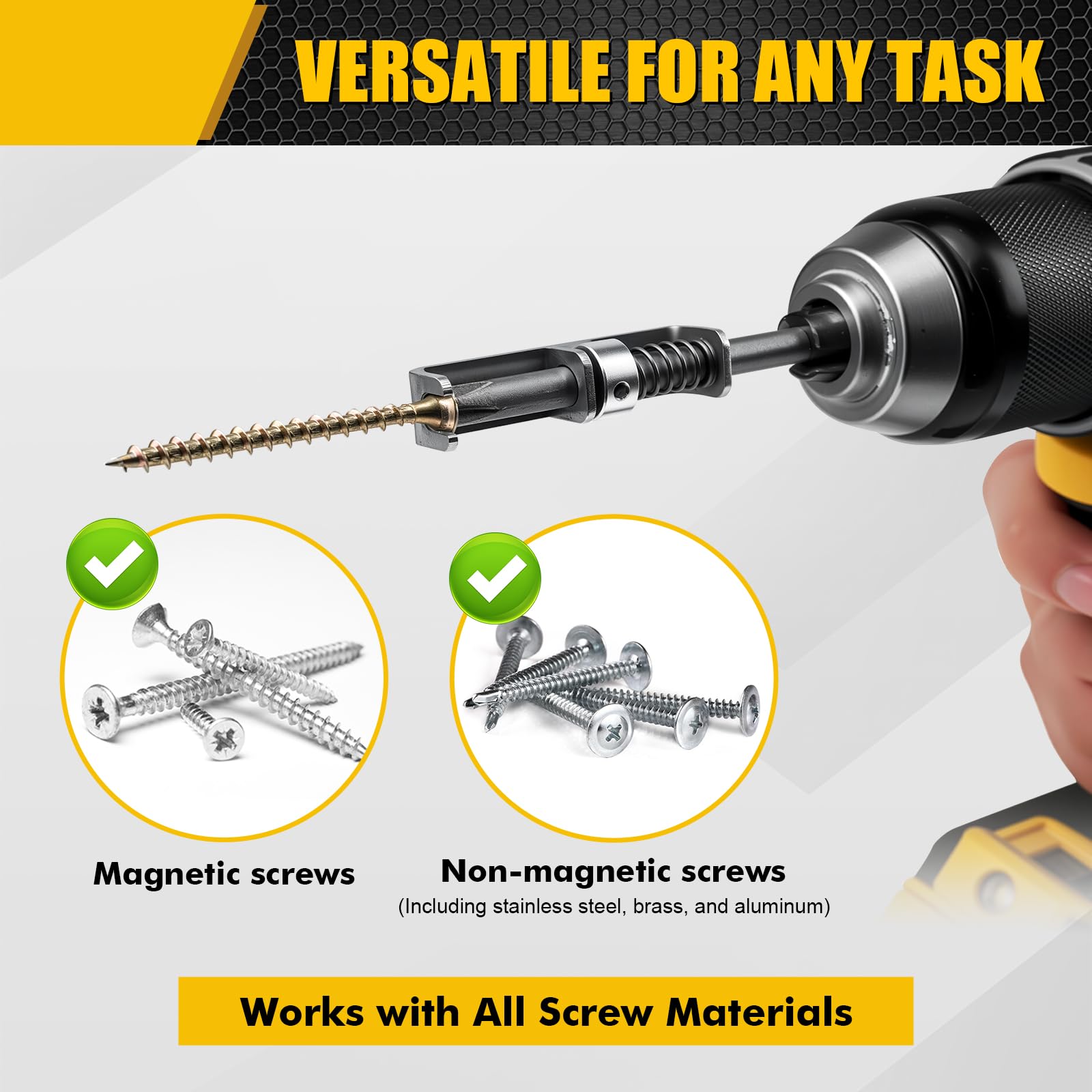 🔥 New Year Hot Sale 49% OFF🔩✨ 2 Pcs Spring-Loaded Screw Holder Bit  — One-Handed Precision & Control 🛠️