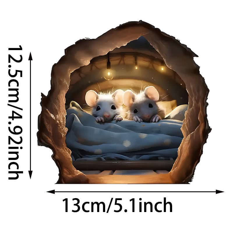 🔥Limited Time Offer!🐭3D Mouse Wall Stickers