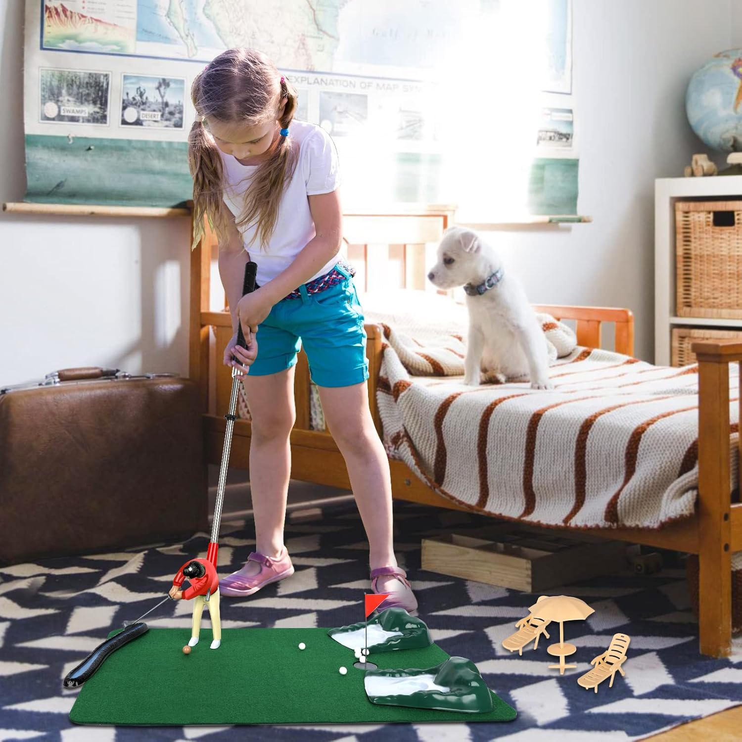 🔥LAST DAY 49% OFF🏌️‍♂️⛳Mini Golf Games - Funny Golfer Gifts for Kids, Unique Mini Golfer On A Stick😂