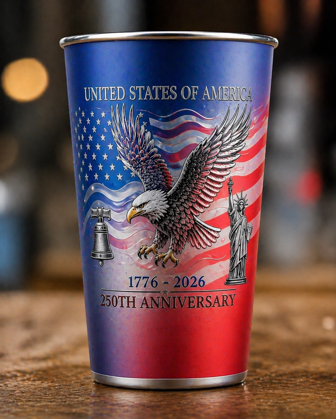 🔥 Limited Edition 🧊 Cold-Activated Color-Changing Cup US 250th Anniversary