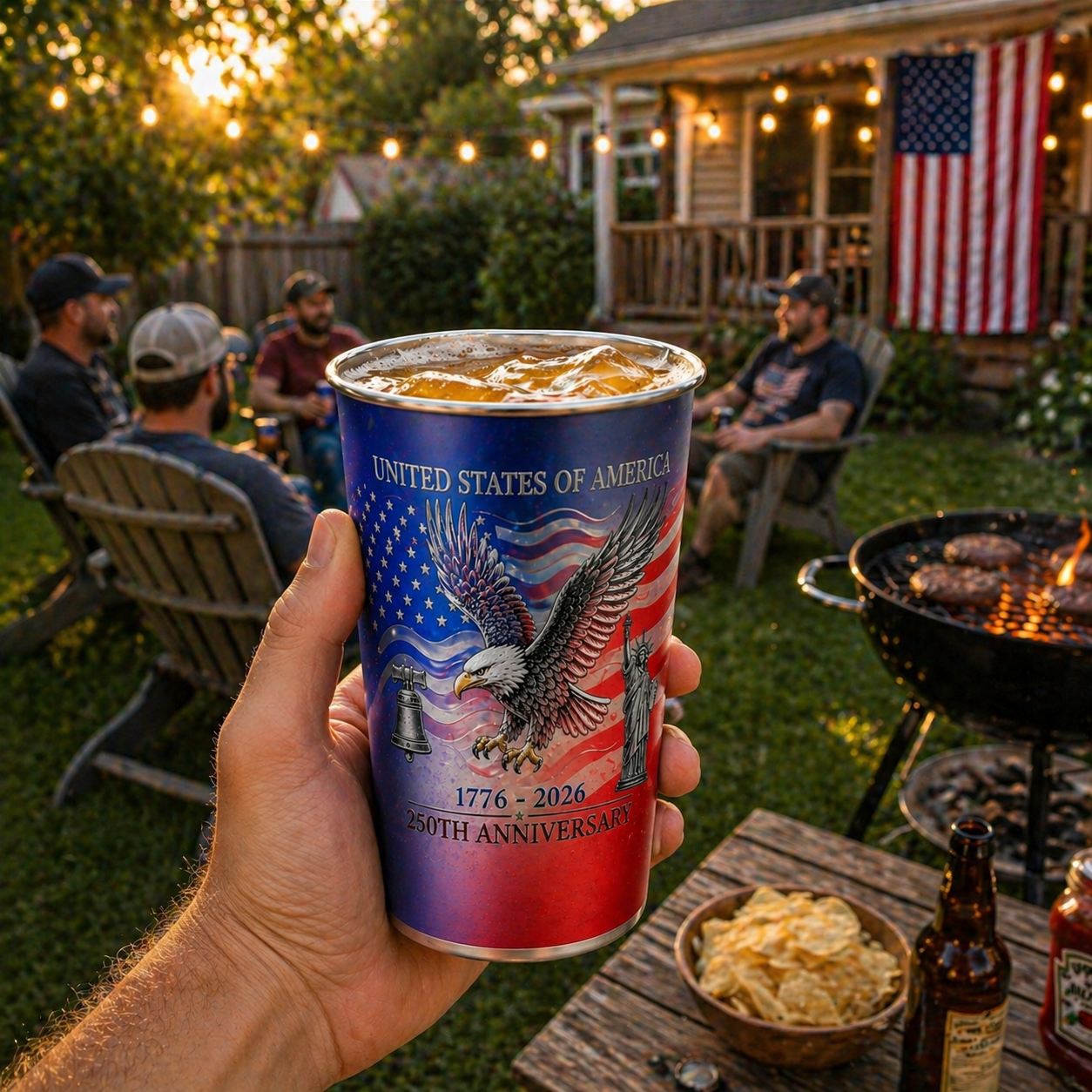 🔥 Limited Edition 🧊 Cold-Activated Color-Changing Cup US 250th Anniversary