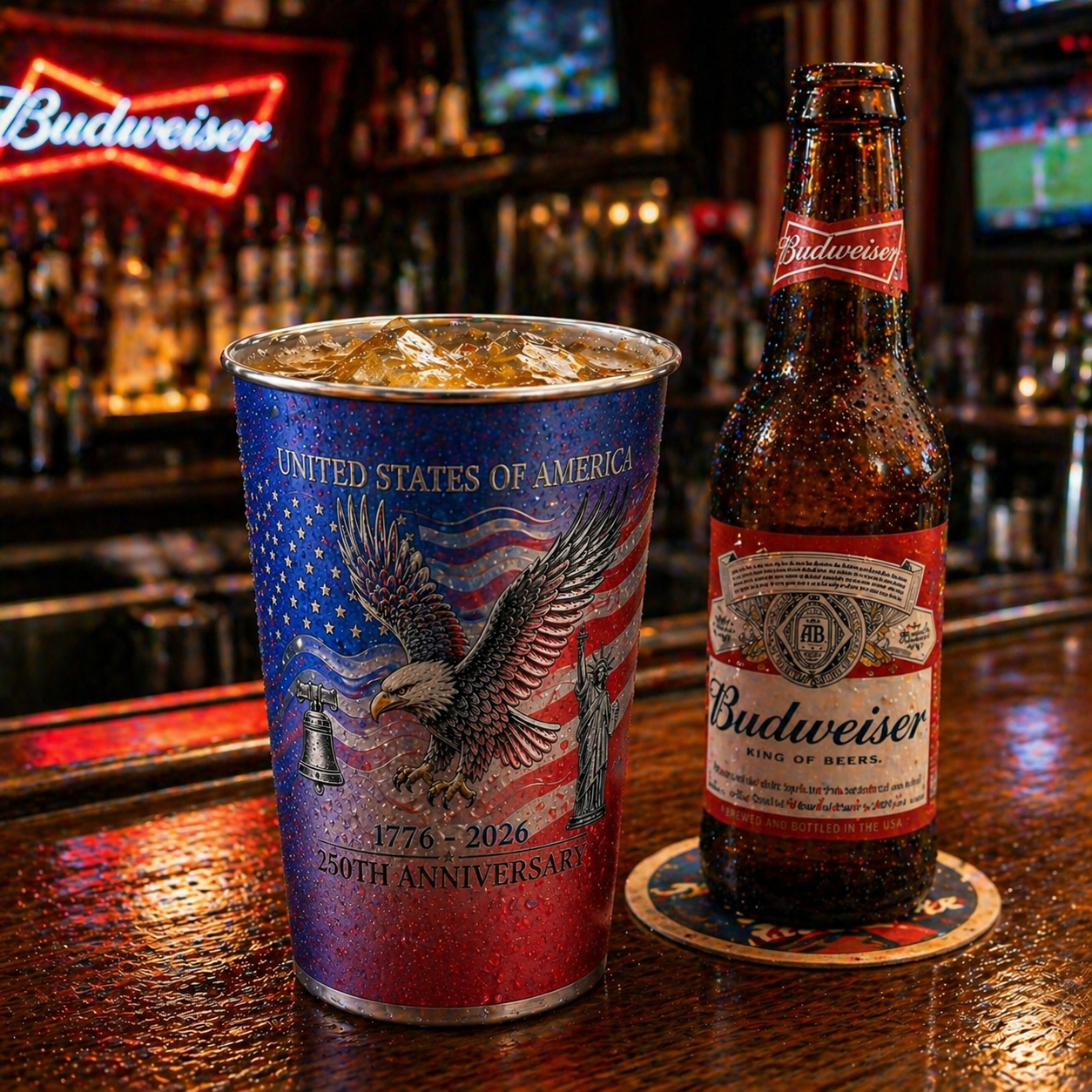 🔥 Limited Edition 🧊 Cold-Activated Color-Changing Cup US 250th Anniversary