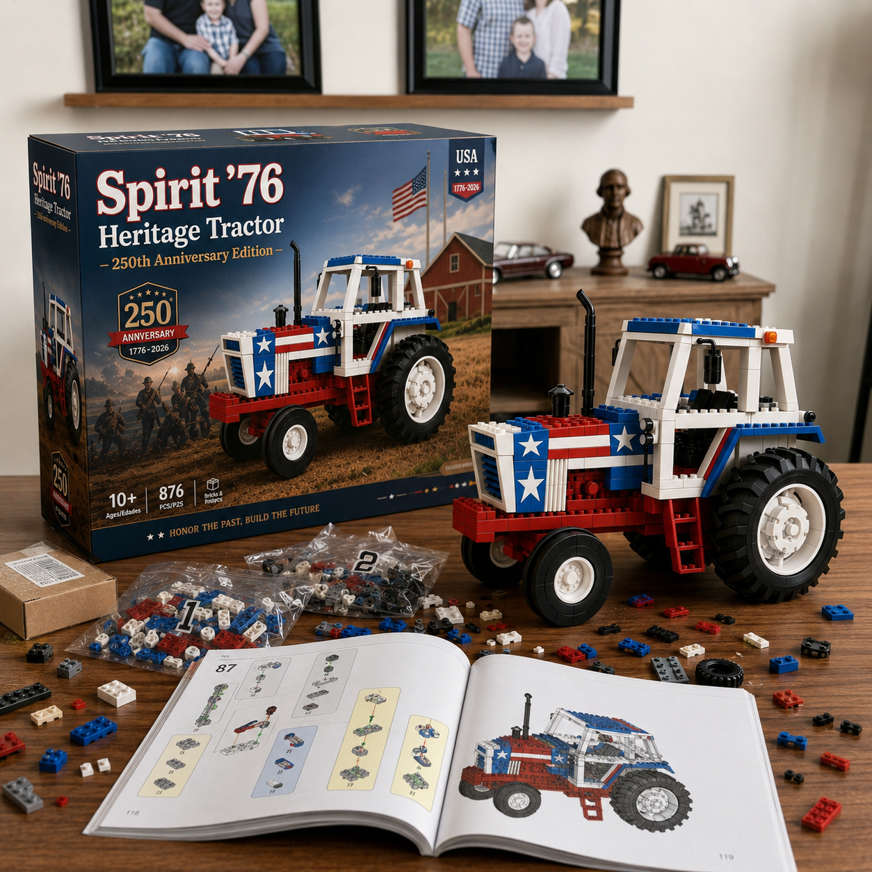 🔥 Limited Edition 🎁 Spirit ’76 Heritage Tractor-250th Anniversary Edition
