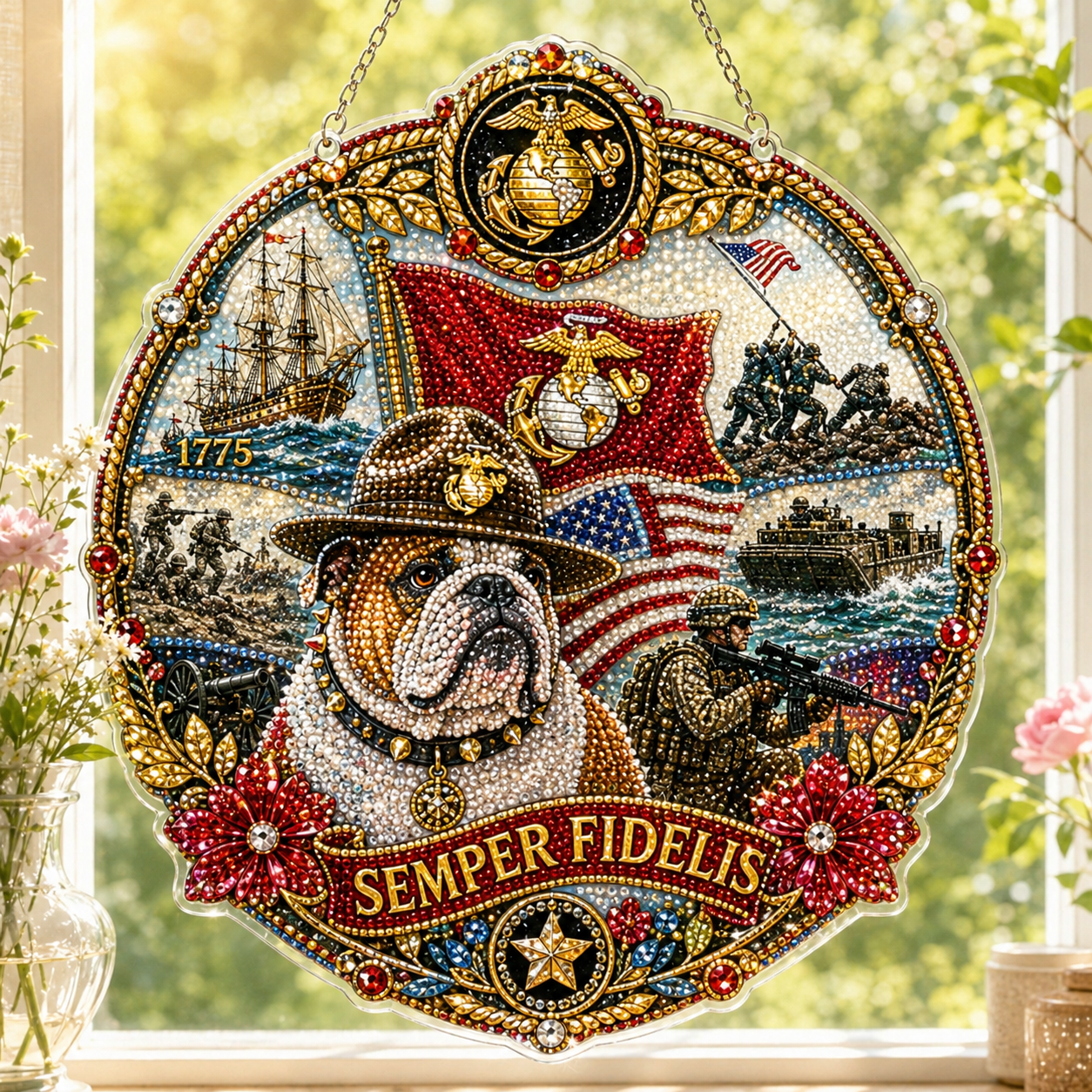🔥Limited time 70% OFF -🦅✨American Military Heritage Diamond Art Hanging Ornament Kit 