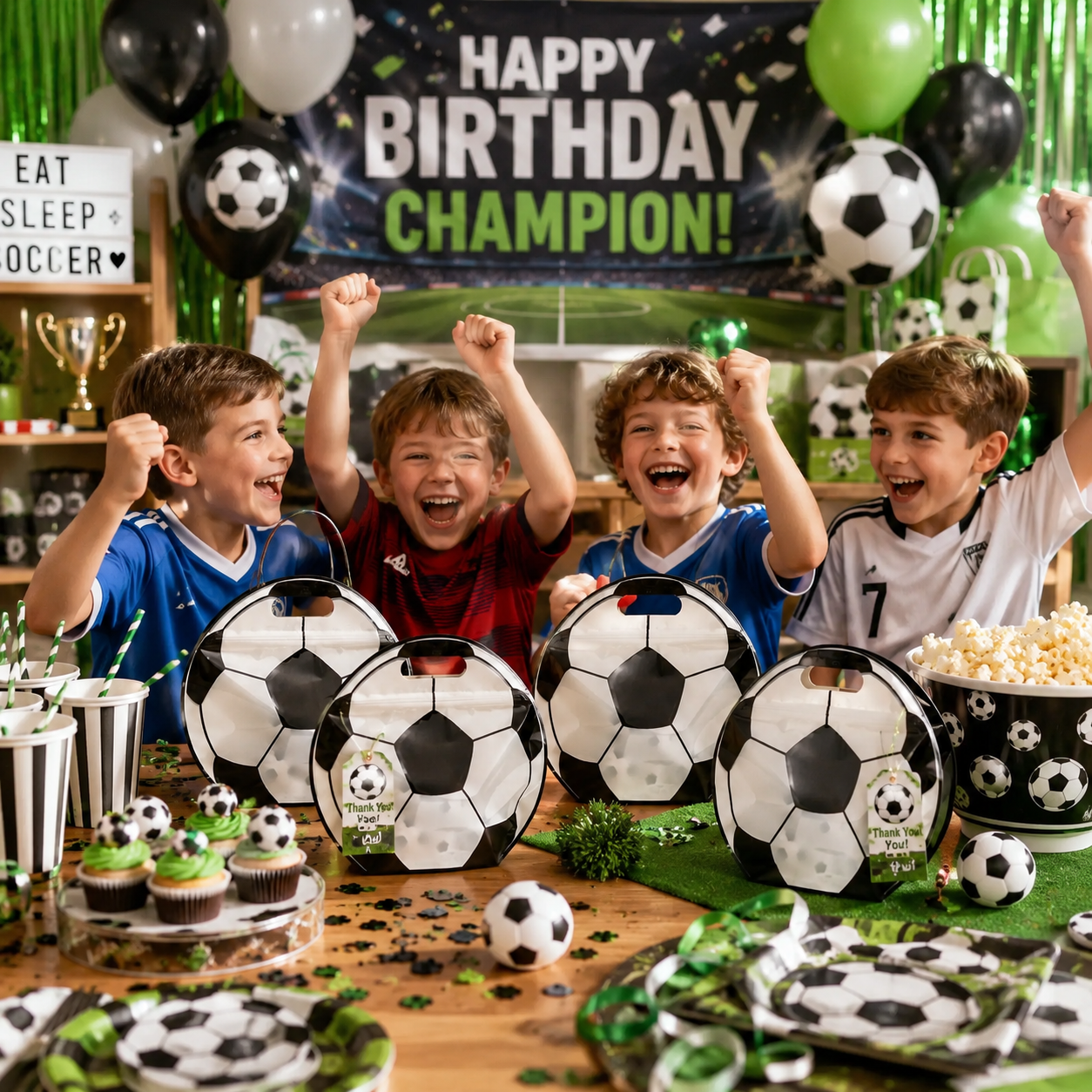 ⚽🏆 Soccer Party Favor Bags with Handles – Fill with Treats, Gifts & Game-Day Goodies