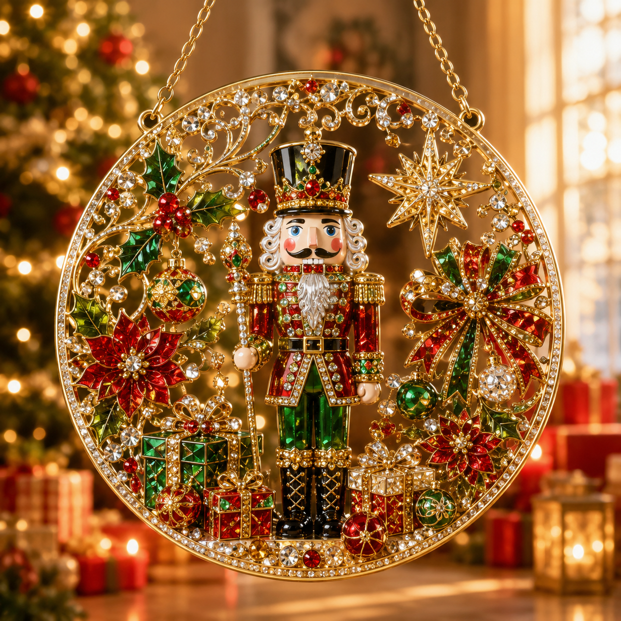 🔥Limited time 70% OFF - 🎅✨Christmas Suncatcher Diamond Art Hanging Ornament Kit – Sparkling DIY Window Ornament