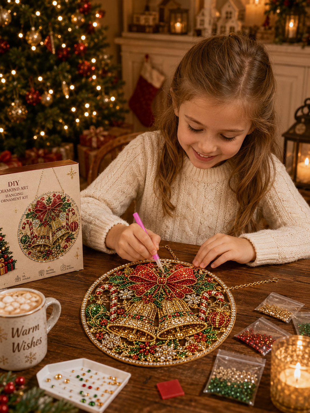 🔥Limited time 70% OFF - 🎅✨Christmas Suncatcher Diamond Art Hanging Ornament Kit – Sparkling DIY Window Ornament