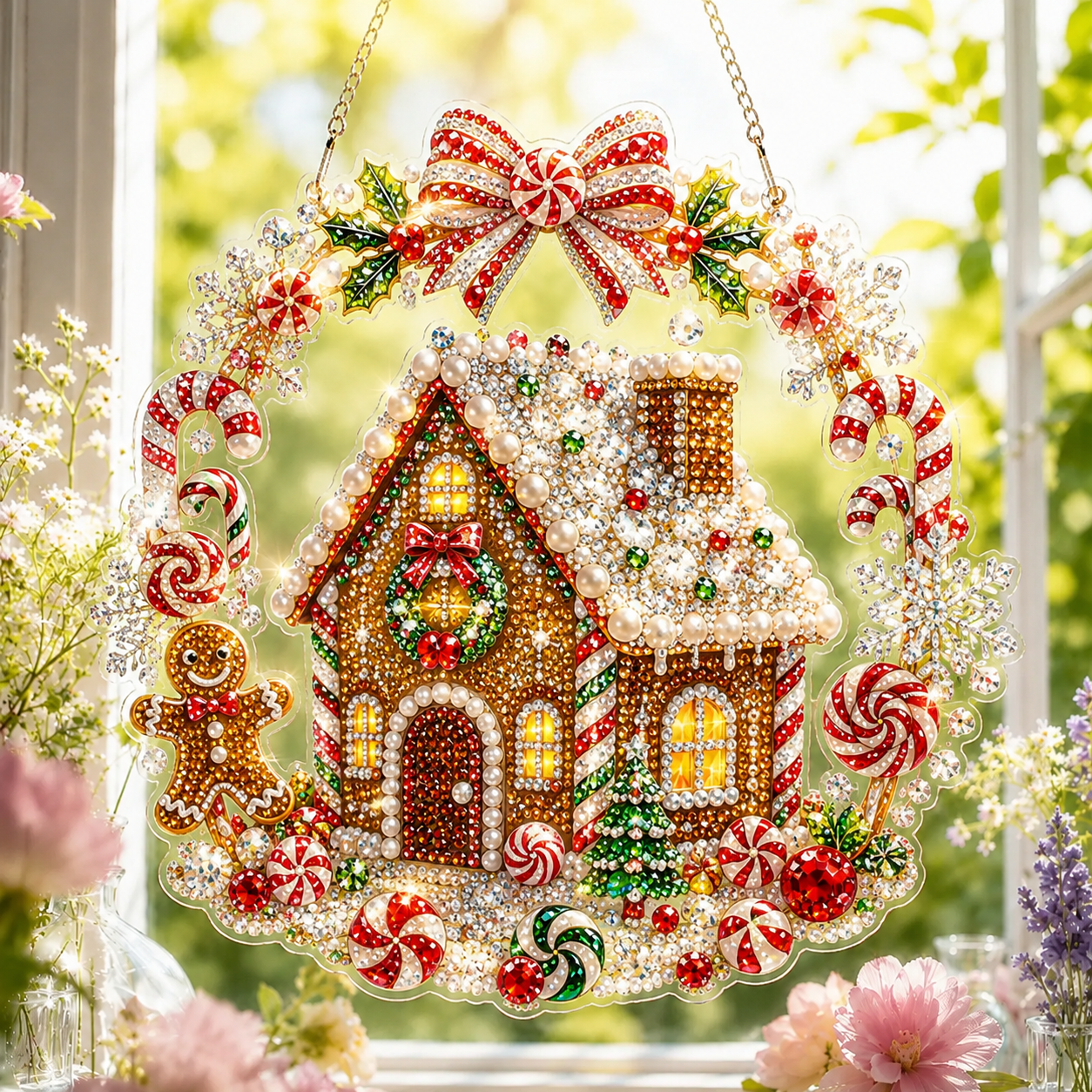 🧘Relaxing & Beginner-Friendly -💎Christmas Diamond Art Hanging Ornament Kit (❤Same as the Vedio)
