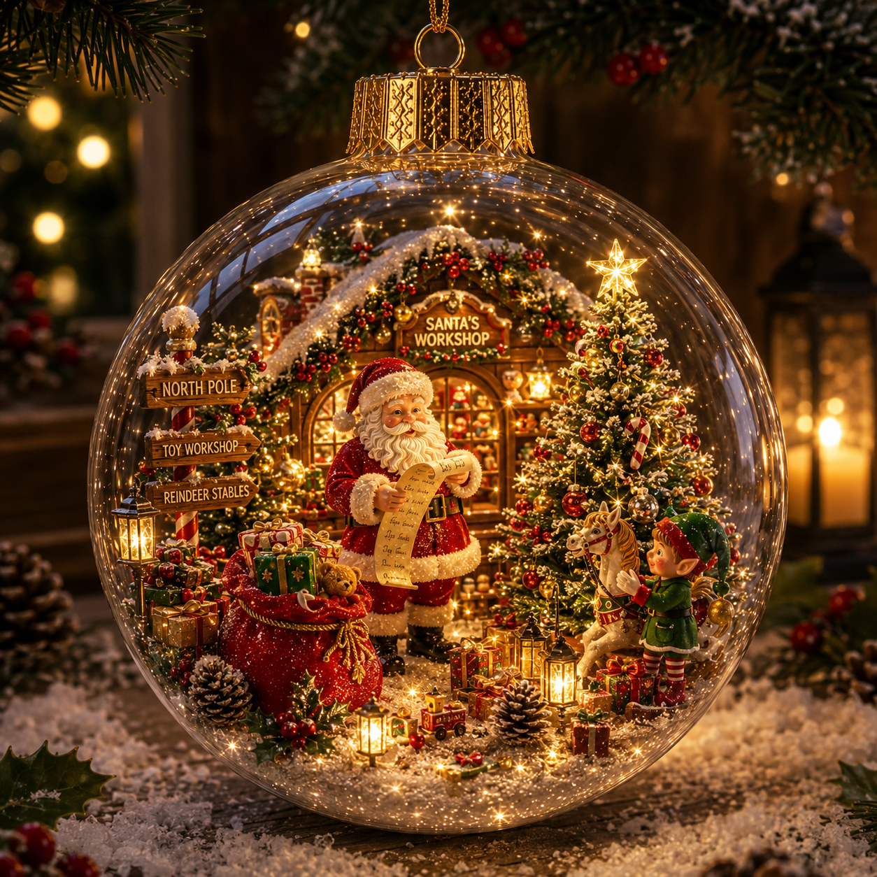 🔥 Limited-Time 70% OFF–✨🎄Light-Up Christmas Story Globe Ornament | Magical Mini Holiday World