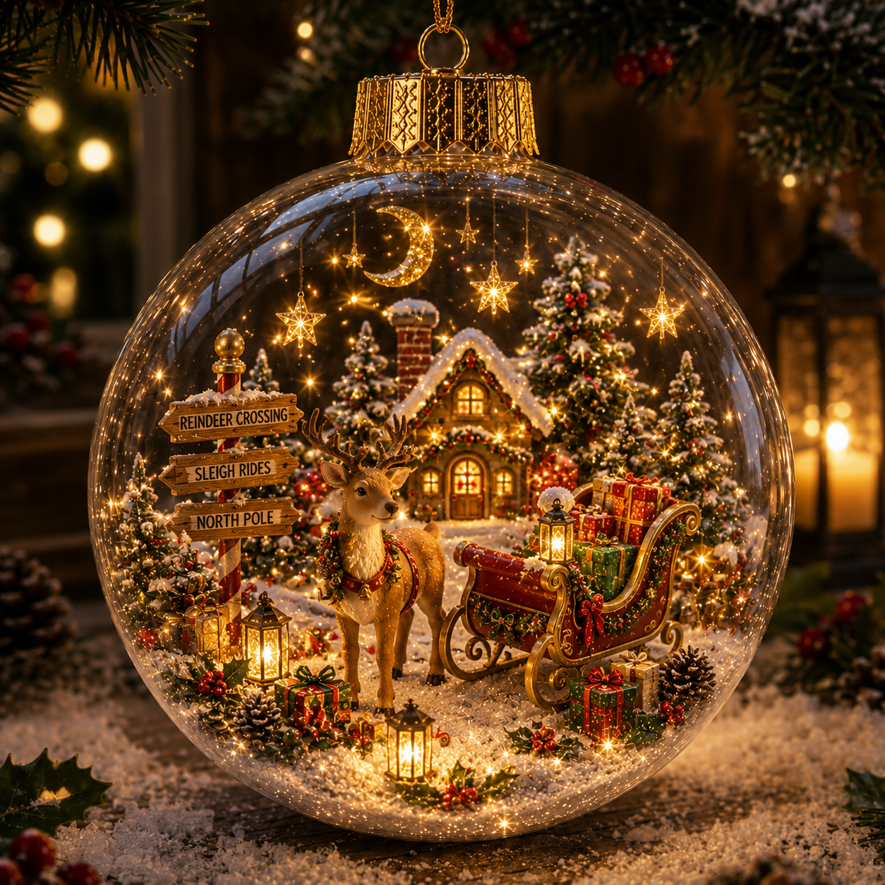 🔥 Limited-Time 70% OFF–✨🎄Light-Up Christmas Story Globe Ornament | Magical Mini Holiday World