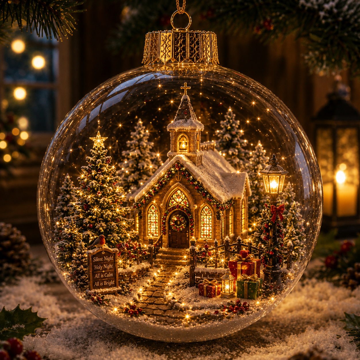 🔥 Limited-Time 70% OFF–✨🎄Light-Up Christmas Story Globe Ornament | Magical Mini Holiday World