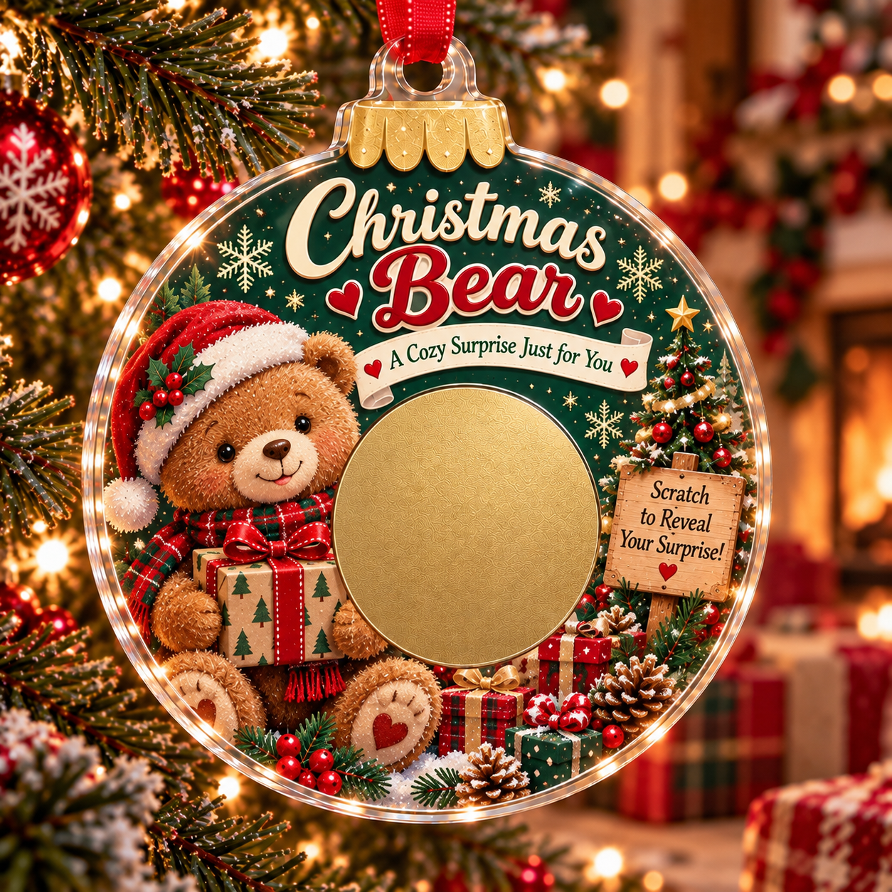 🔥Last 50pcs🎉  Scratch Surprise Christmas Ornament – A Little Ornament, A Big Surprise🎁