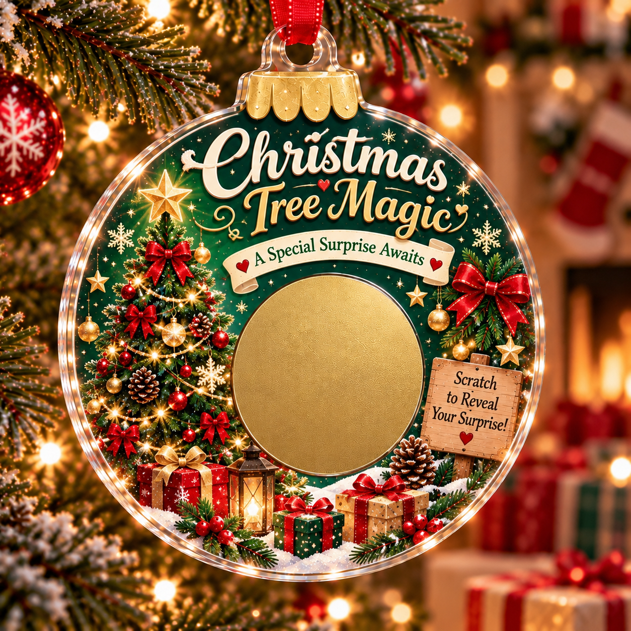 🔥Last 50pcs🎉  Scratch Surprise Christmas Ornament – A Little Ornament, A Big Surprise🎁