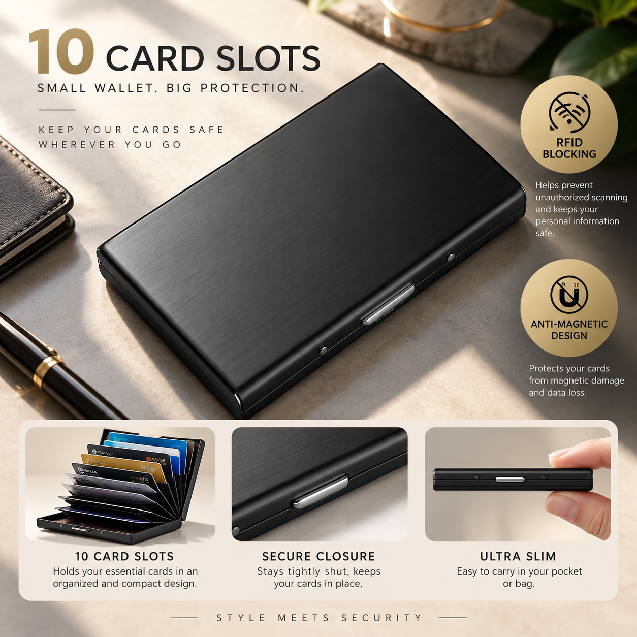 🔥Last 75pcs🎉-RFID Blocking Card & Cash Holder