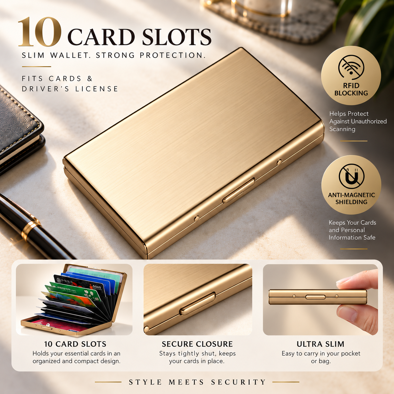 🔥Last 75pcs🎉-RFID Blocking Card & Cash Holder