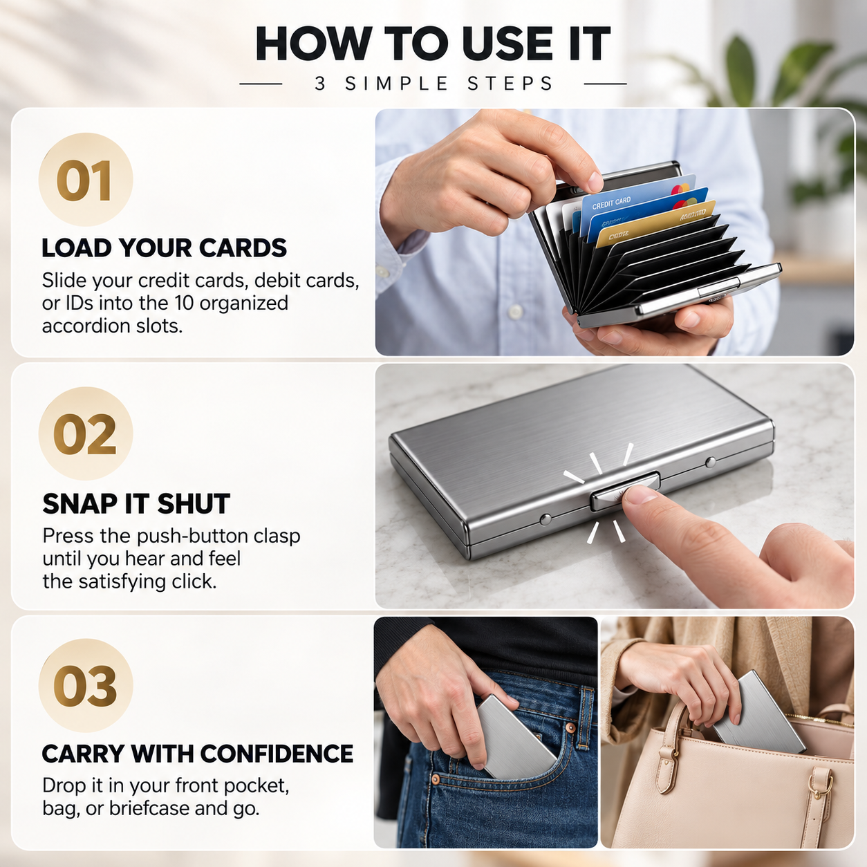 🔥Last 75pcs🎉-RFID Blocking Card & Cash Holder