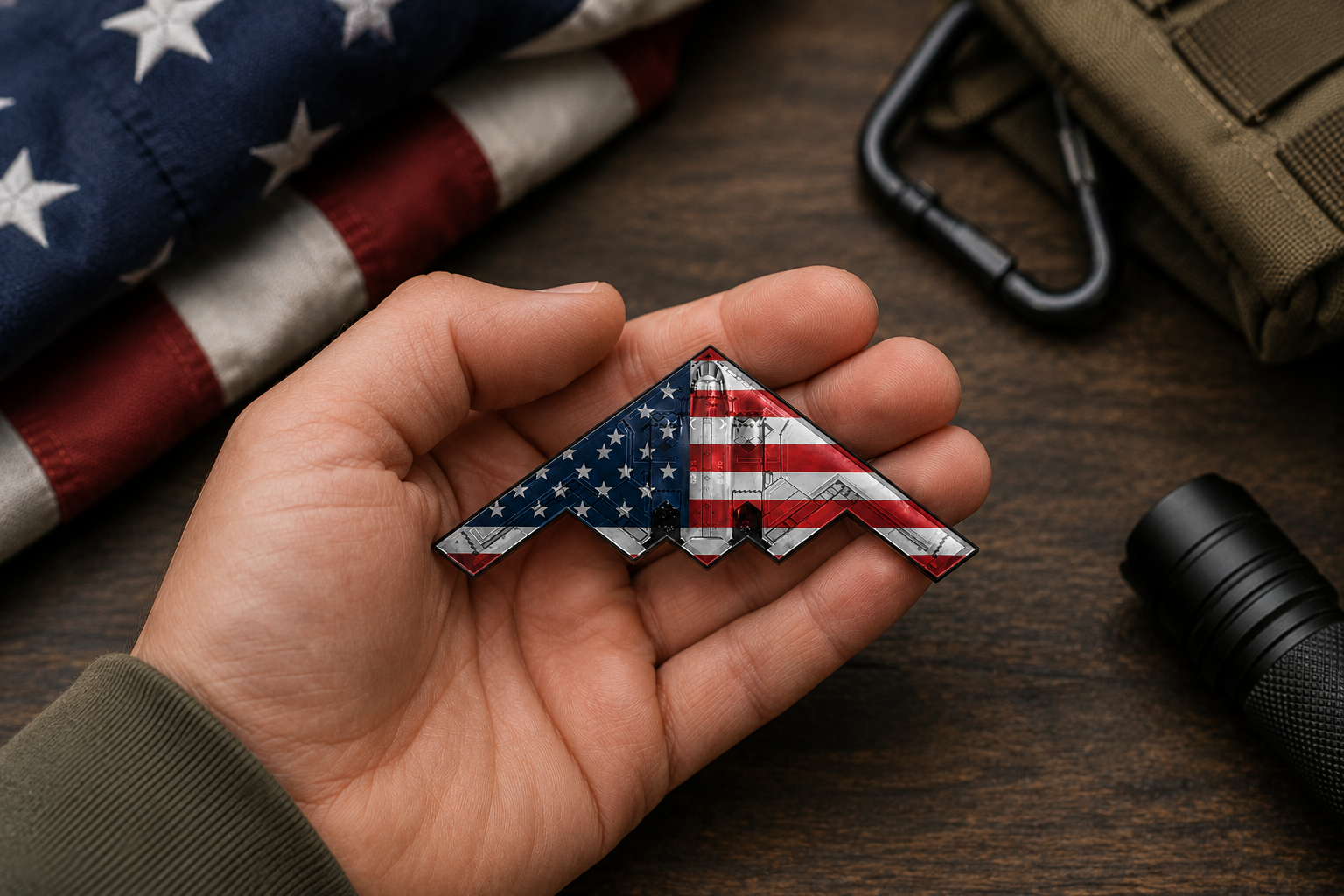🎖Spirit of ’76 B-2 Stealth Bomber Challenge Coin – 250th Anniversary Patriotic Collectible🛩