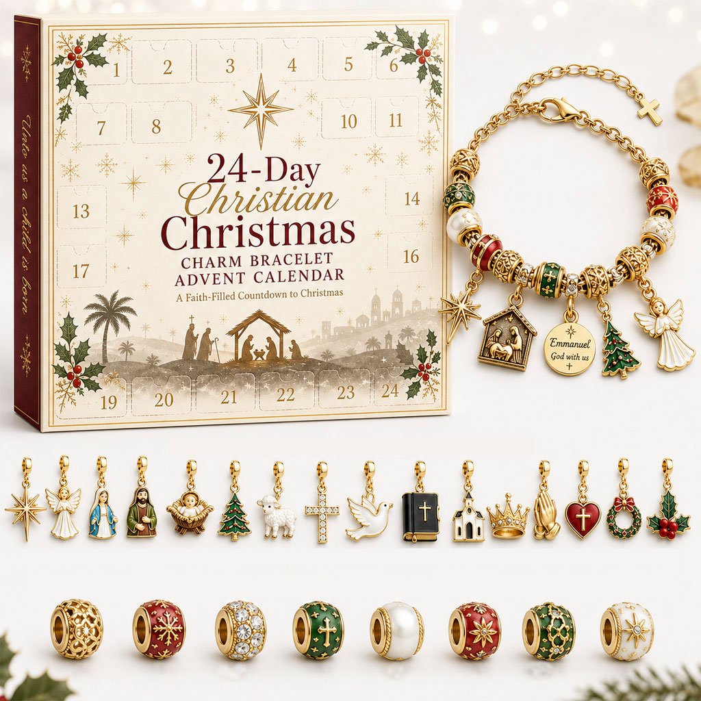 ✨🎄24-Day Christian Christmas Charm Bracelet Advent Calendar
