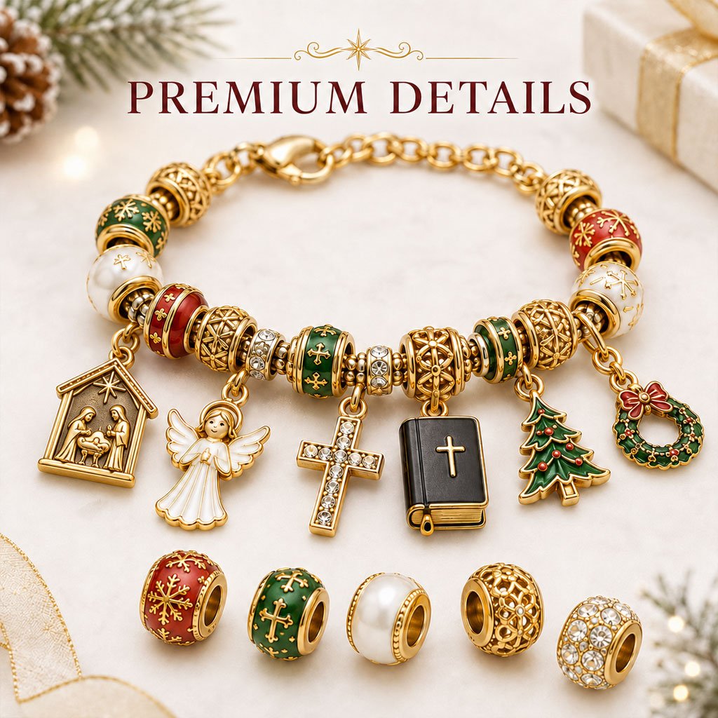 ✨🎄24-Day Christian Christmas Charm Bracelet Advent Calendar
