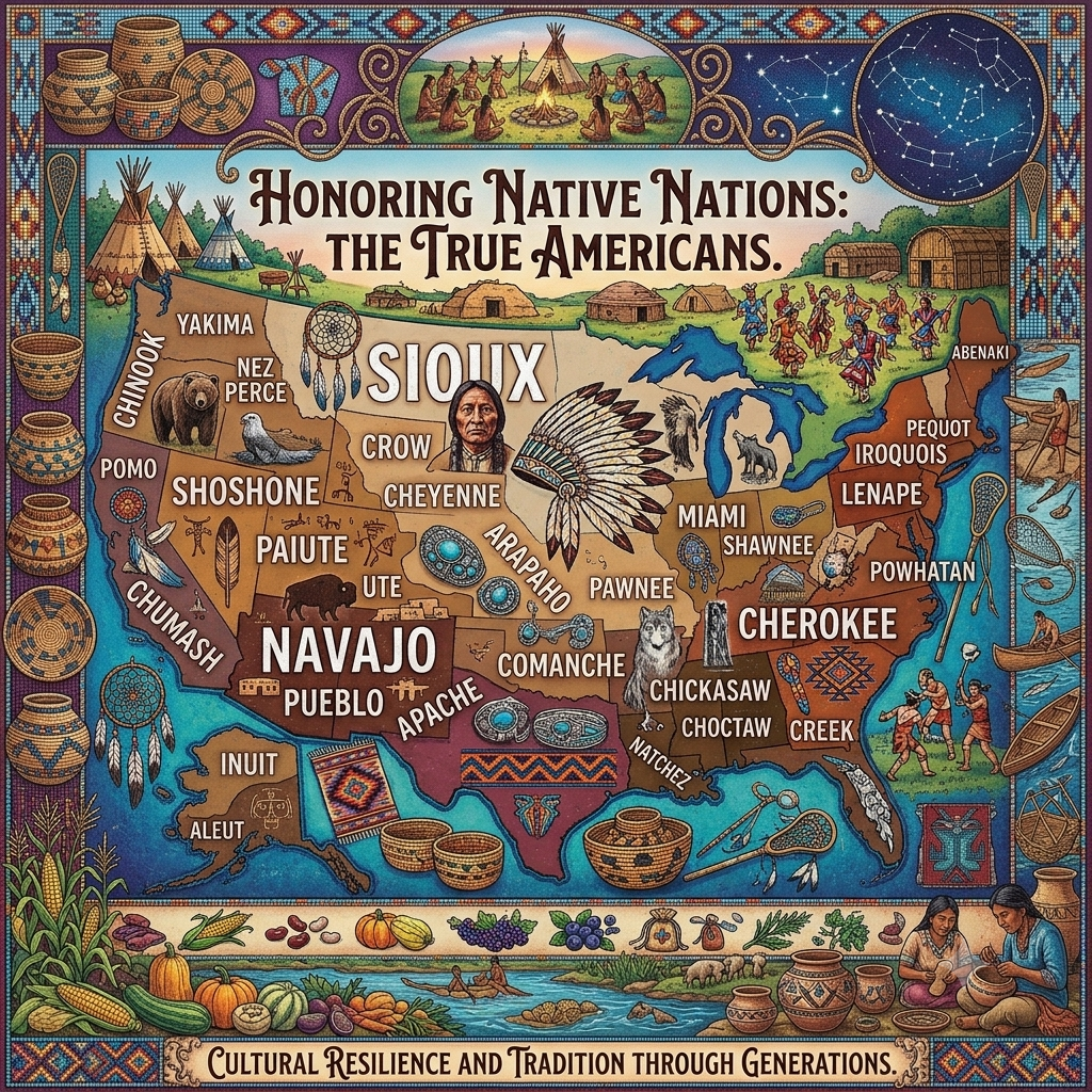 🪶🧩Honoring Native Nations: The True Americans Jigsaw Puzzle