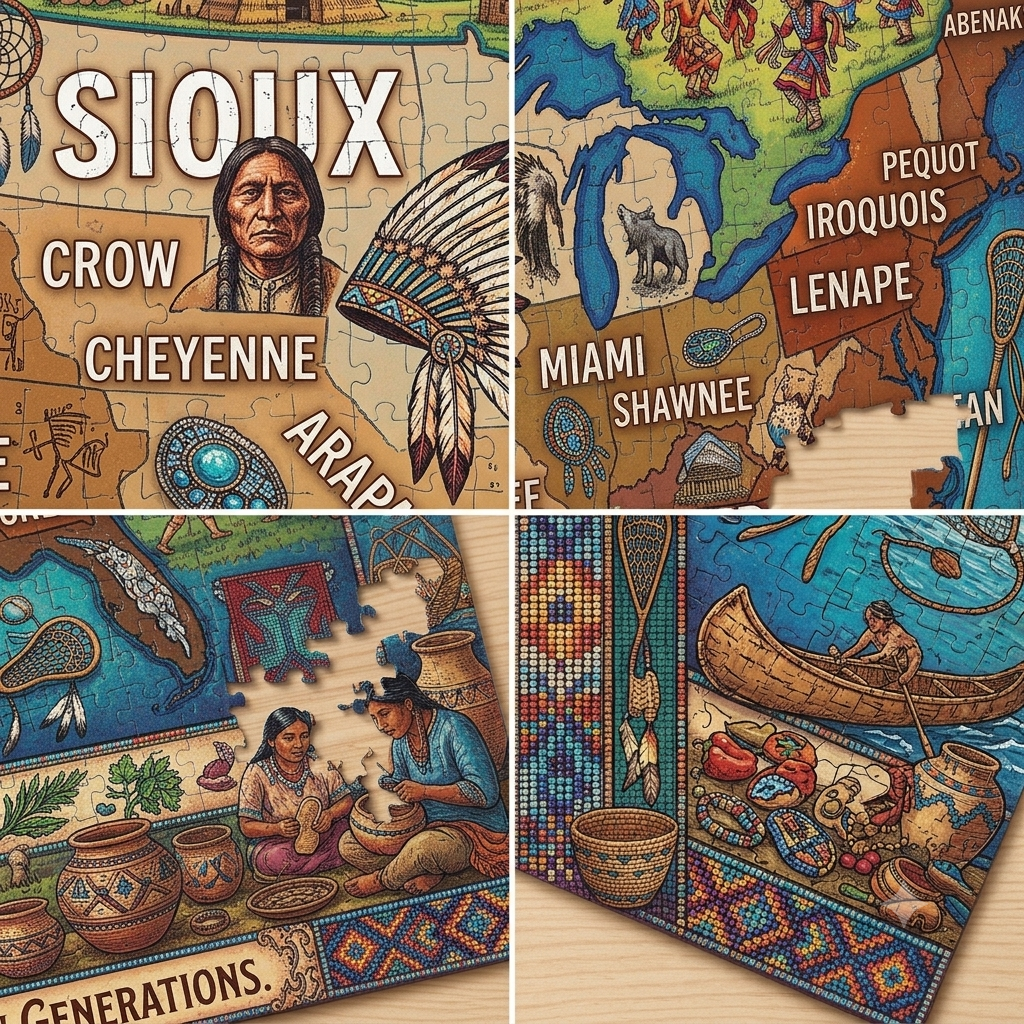 🪶🧩Honoring Native Nations: The True Americans Jigsaw Puzzle