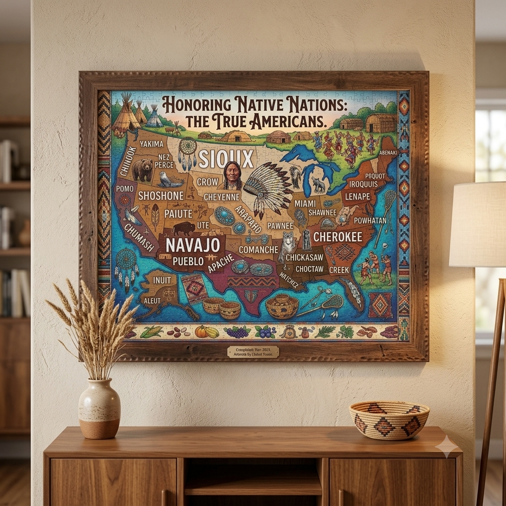 🪶🧩Honoring Native Nations: The True Americans Jigsaw Puzzle