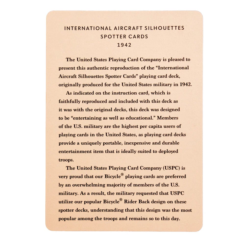 🔥LAST DAY 49% OFF🃏WWII Aircraft Spotter Playing Cards – 1942 Edition💥