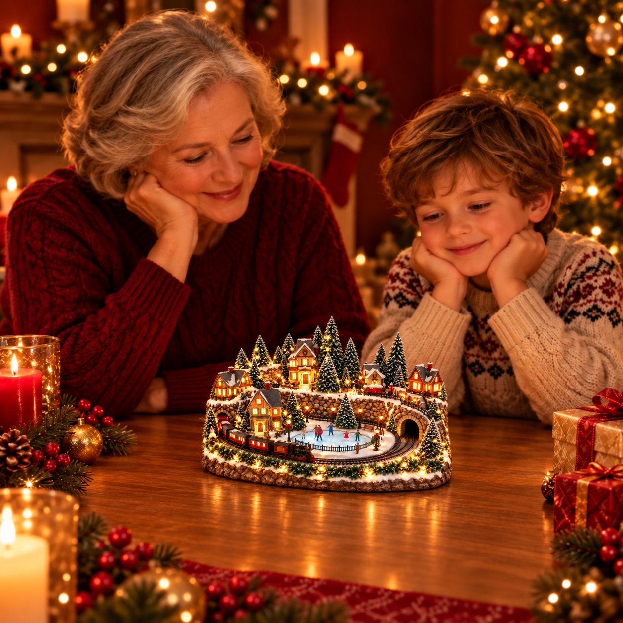 Detailreiches Weihnachtsdorf f&uuml;r gemeinsame Familienmomente