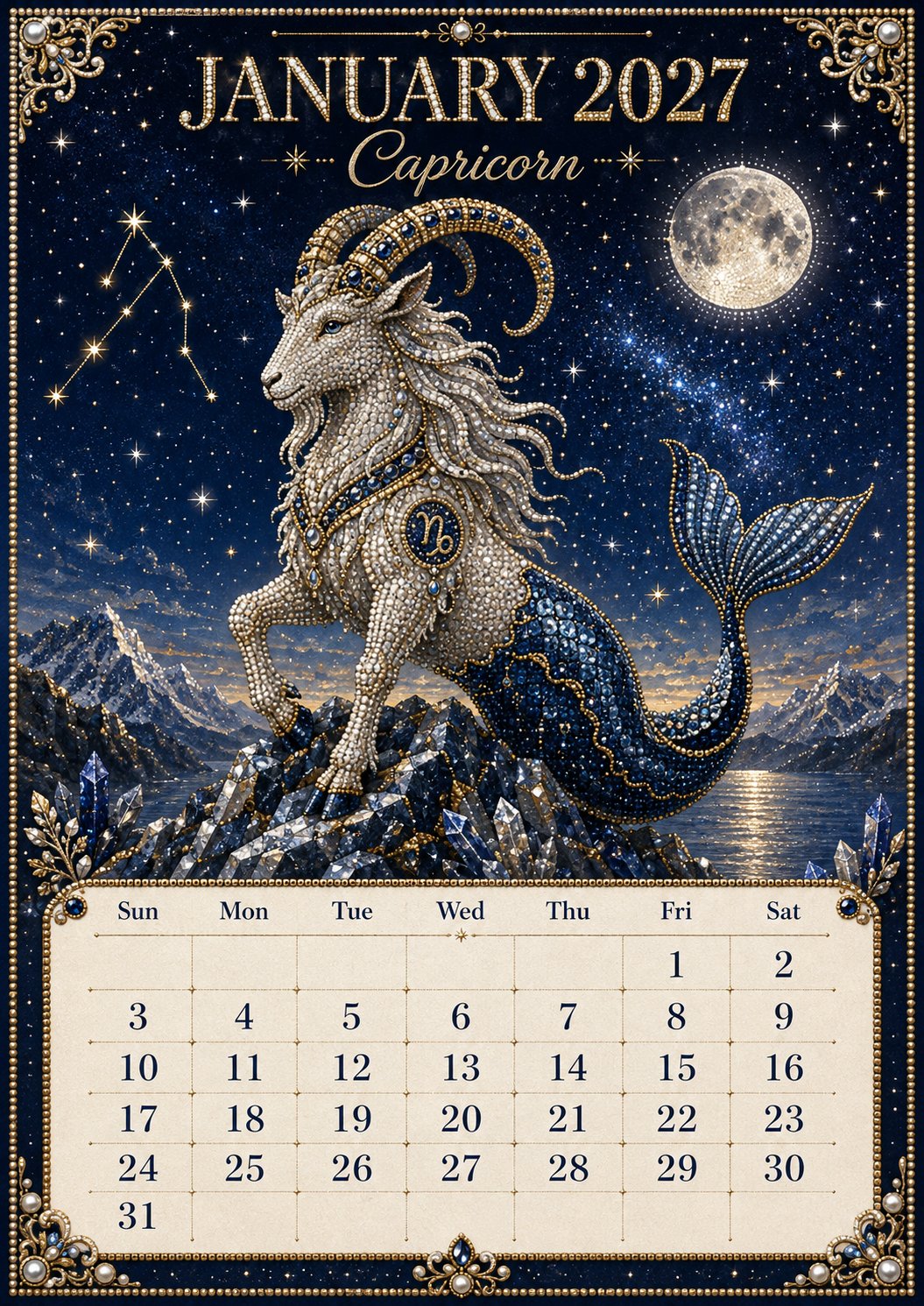 🔥Limited time 70% OFF -♈✨ Beginner-Friendly 2027 Twelve Zodiac Bead Art Calendar Kit – A Sparkling Astrology Craft Journey