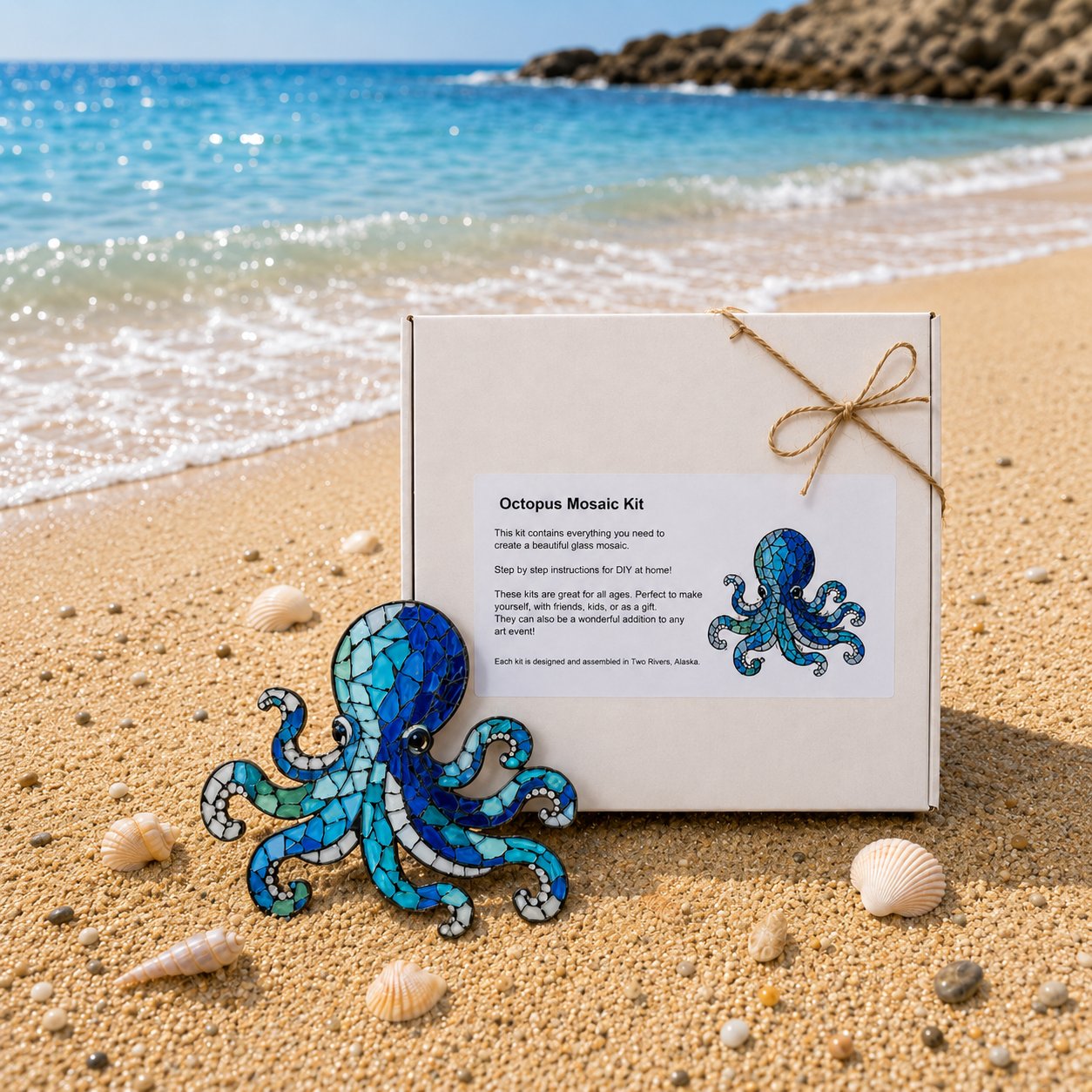 🔥Limited time 70% OFF -🌊 Octopus Mosaic Kit | Beginner-Friendly DIY Glass Craft with Step-by-Step Instructions