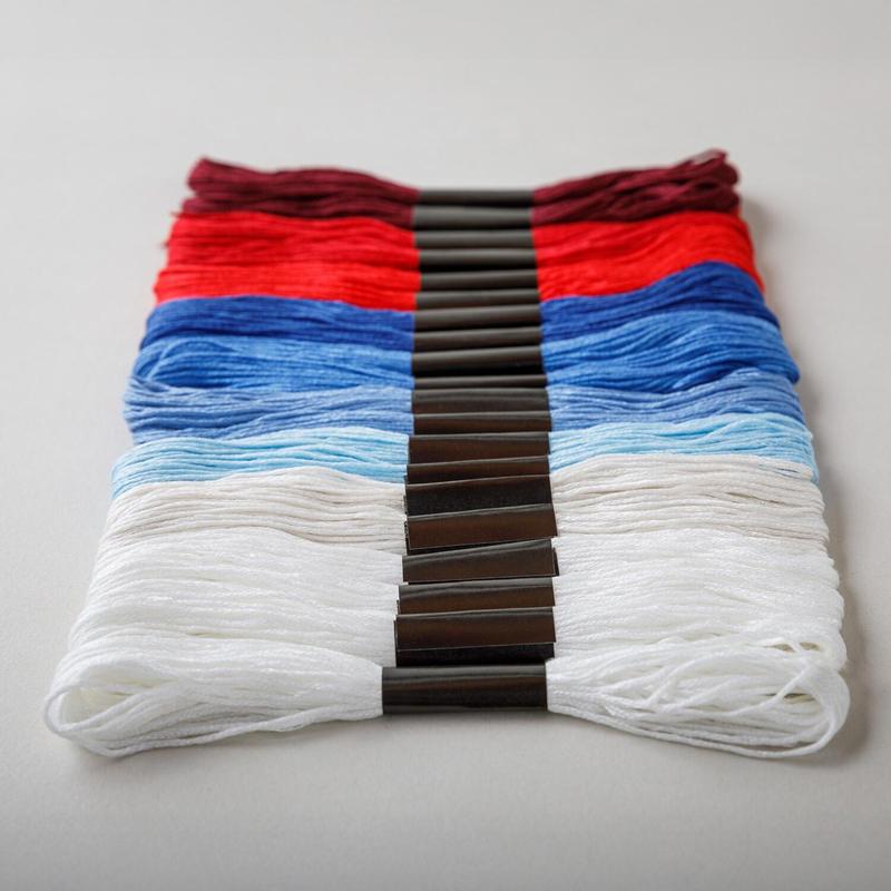 🔥 New Year Hot Sale 49% OFF🎨🧵Red, White & Bloom Embroidery Kit✨