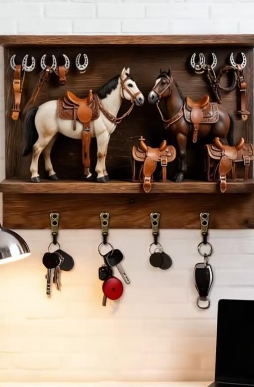🔥LAST DAY 49% OFF🔑Western Equestrian Key Organizer: Turn Key-Hunting into Ranch-Style Ease🤠