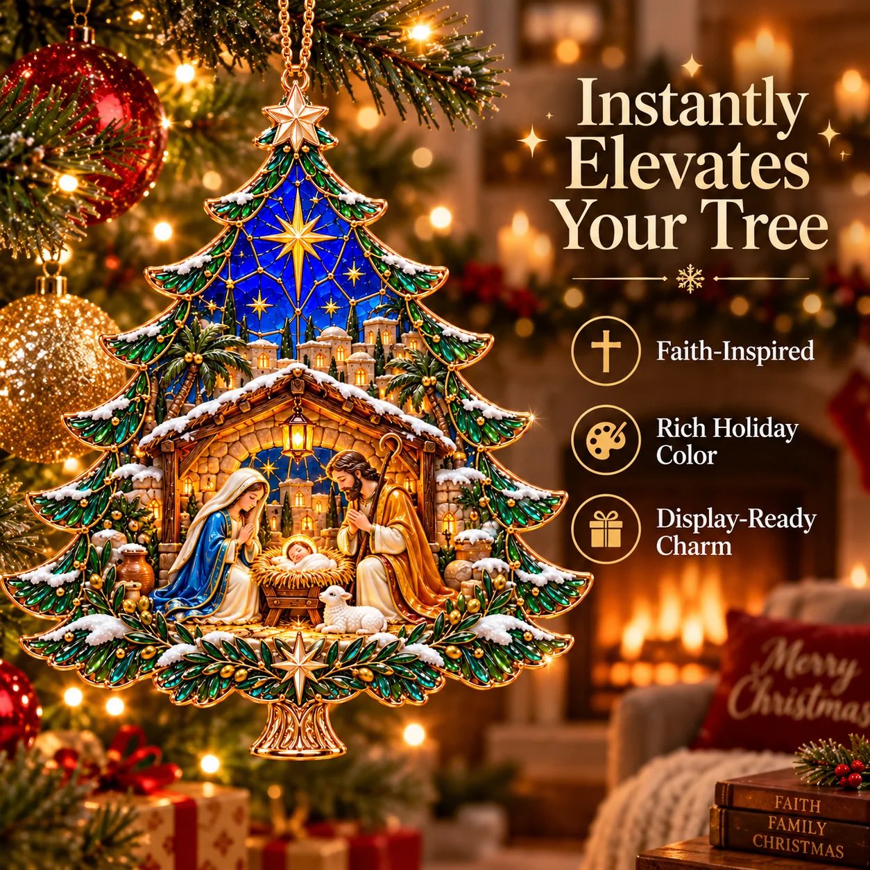 🔥Limited time 70% OFF - 🎄✝️2026 Nativity Christmas Tree Ornament - Bring Faith & Joy to Your Christmas Tree