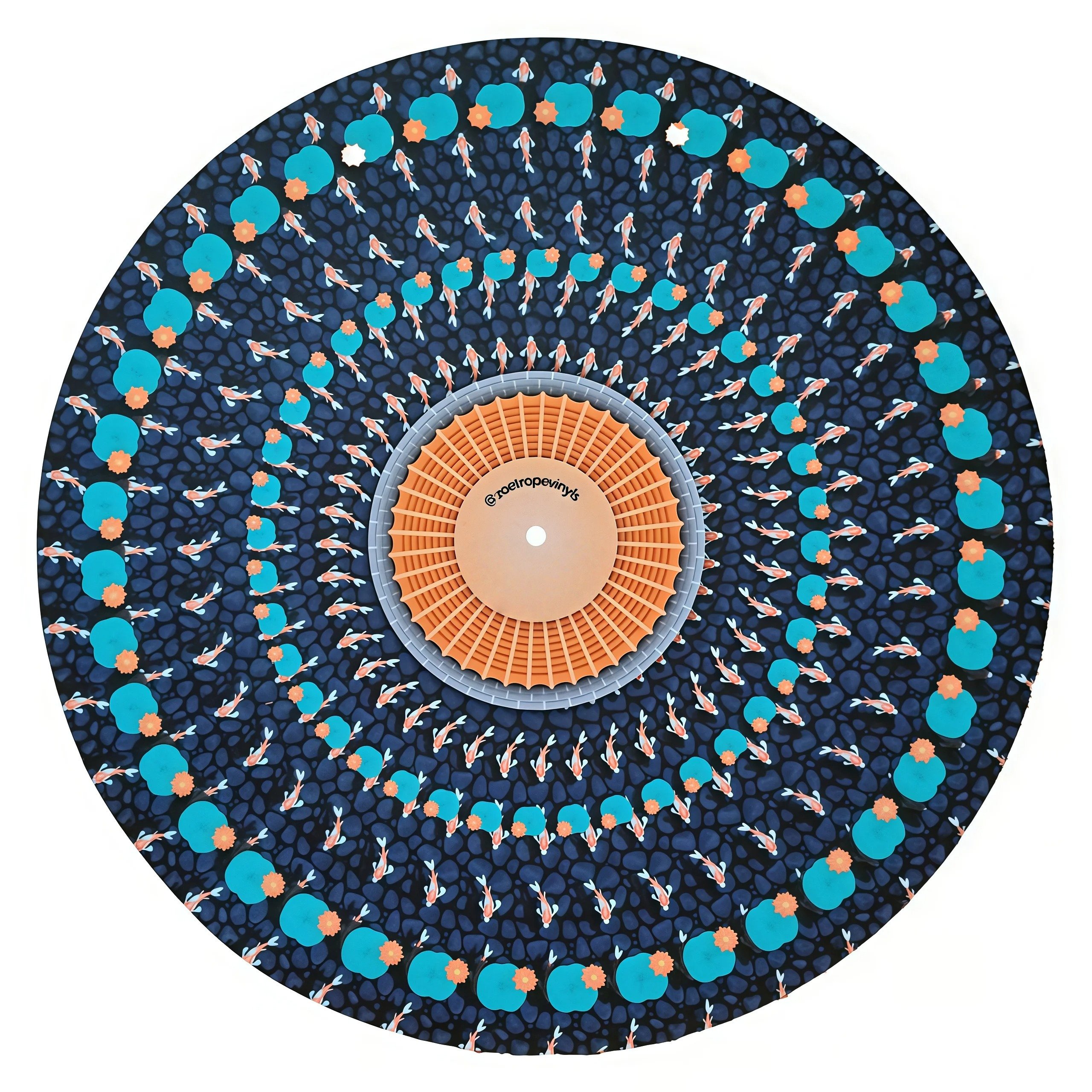 🔥 New Year Hot Sale 49% OFF🎶🌀 Animated Zoetrope Slipmat — 12″ Optical Illusion Turntable Mat💿👀