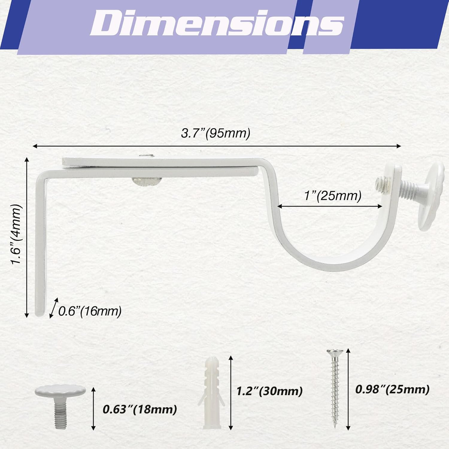 🔥2026 Spring Special Offer: 49% Off - ⚡No Drill Curtain Rod Bracket Attachment over Blinds Curtains🏠