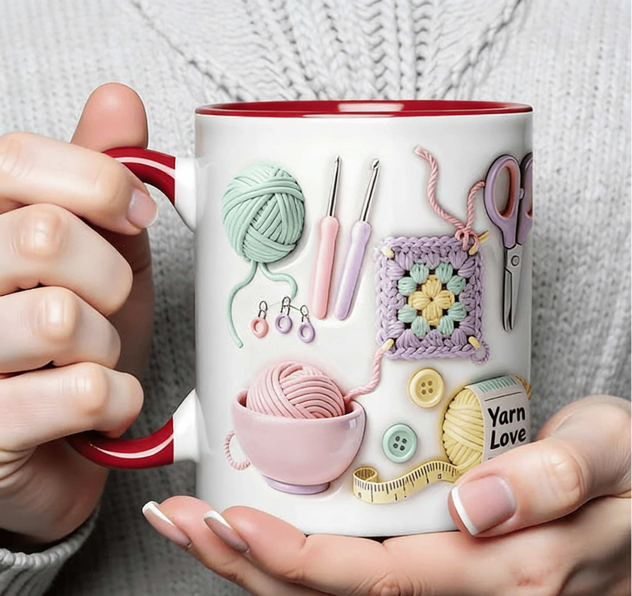 🔥Last Day 50% OFF - 🧵💛Yarn Love Mug, Gift For Crafters And Creative Souls☕