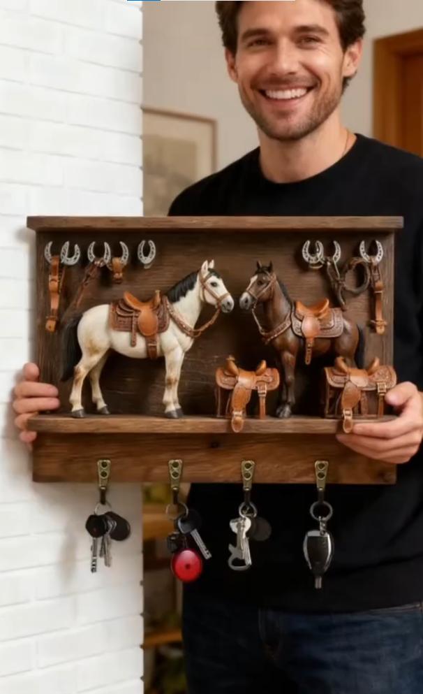 🔥LAST DAY 49% OFF🔑Western Equestrian Key Organizer: Turn Key-Hunting into Ranch-Style Ease🤠