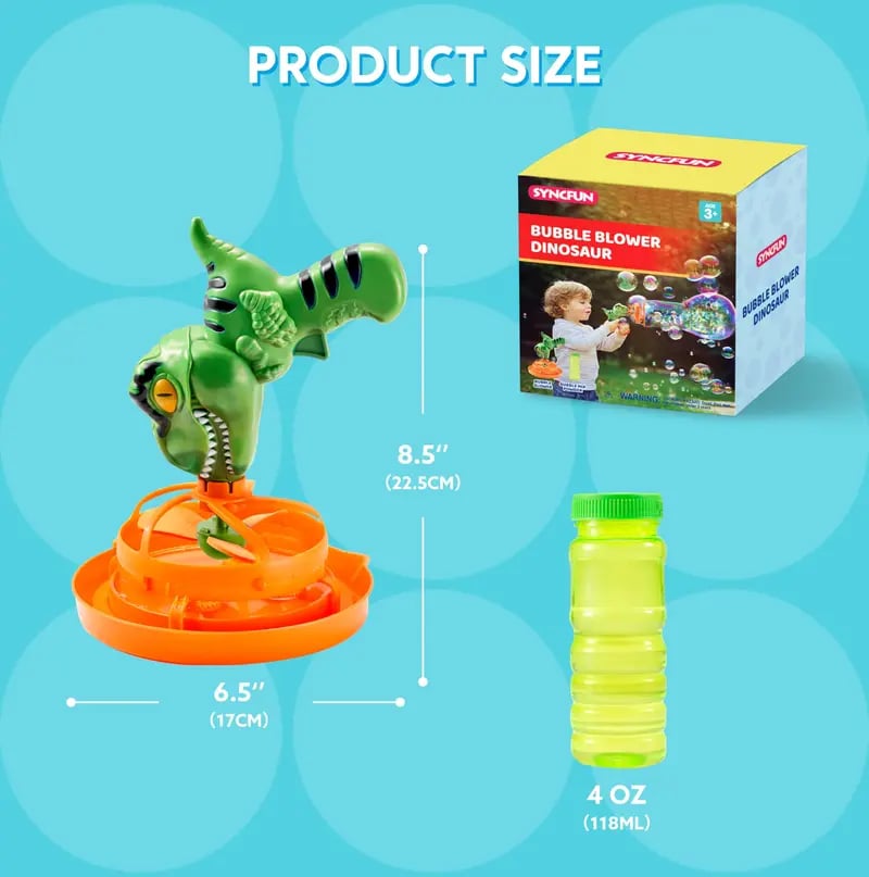 🎁Last Day Promotion 49% OFF - 🦖🫧 Dinosaur Bubble Gun Blower Toy