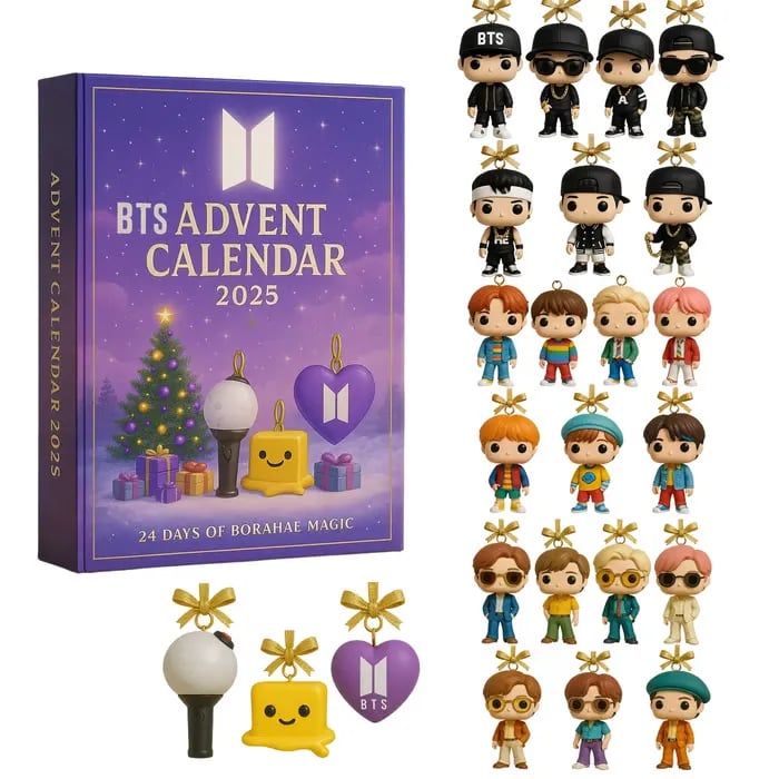 🎄Christmas Sale 49% Off🎁BTS 2025 Advent Calendar | 24 Days of Borahae Magic for Army💜