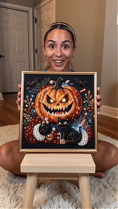 🔥Limited time 70% OFF -🖤 Premium 3D Pearl Dark Gothic Diamond Painting Art Kit | Luxury Flocked Canvas with Scratch-Resistant Non-Fading Pearl Beads DIY Dark Academia Decor 💀🕯️✨